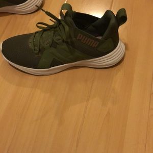 Olive Green PUMA Tennis Shoes
